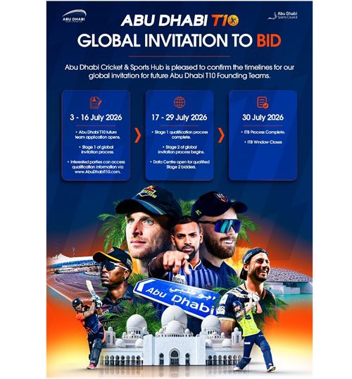 GLOBAL TEAM INVITATION-TO-BID OPENS ON 3 JULY AS ABU DHABI T10 FRANCHISE PROCUREMENT ENTERS LANDMARK PHASE