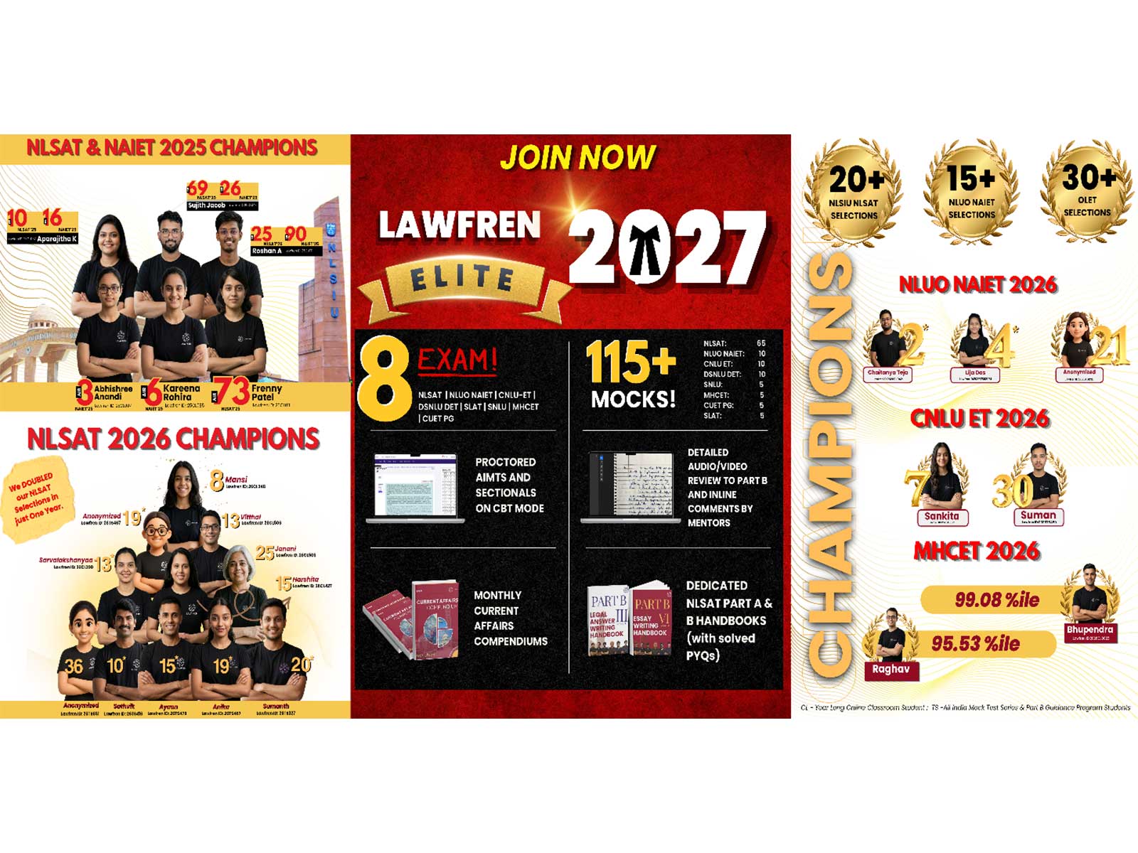 Lawfren Rated Among the Best NLSAT Coaching and Best 3 Year LLB Coaching in India